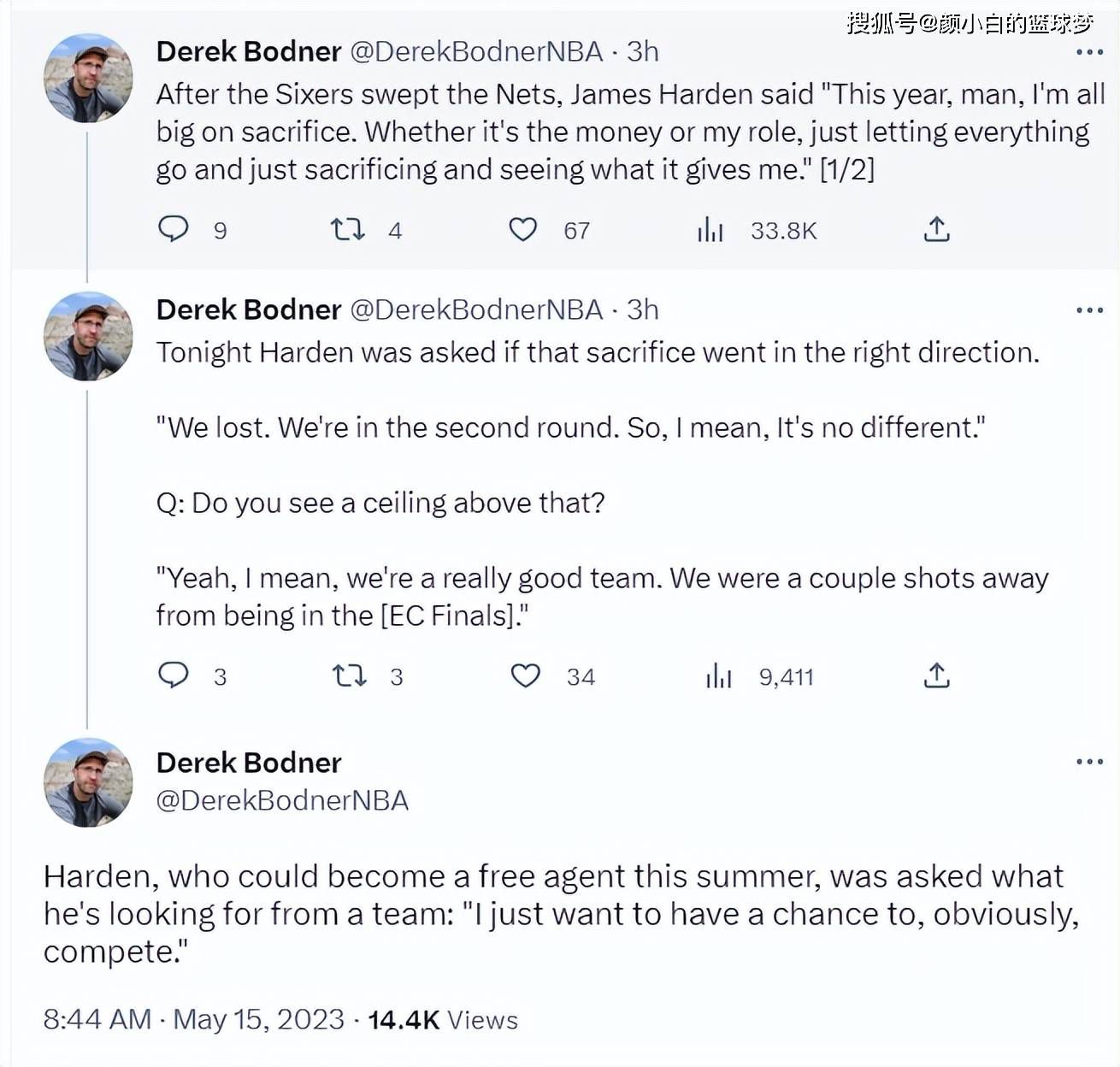 “在我和他第一次见面时，我当时已经收拾好了行囊，准备踏上离开的飞机了，当时我的身心都已经准备离开球队了，看到他时我跟他说：我只有离队这一条路了。